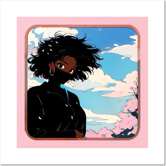 Manga Sakura Ninja Girl Wall Art by Visionary Vibe Apparel